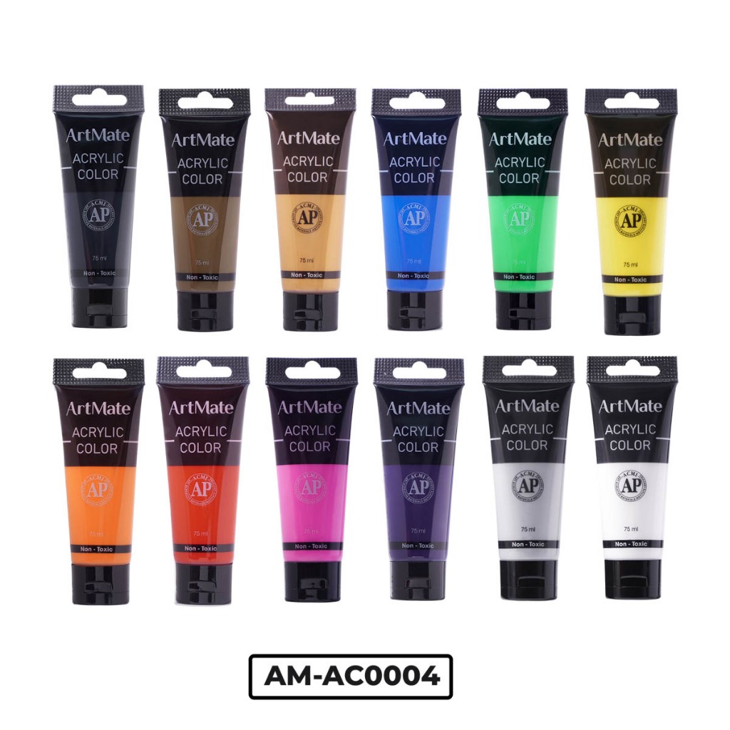 Màu Nước Acrylic Classmate Tuýp Màu Acrylic 75ml Độ Che Phủ Cao Chồng Được Màu Chống Nước, Tô Tượng DIY Vẽ Tranh AC0004