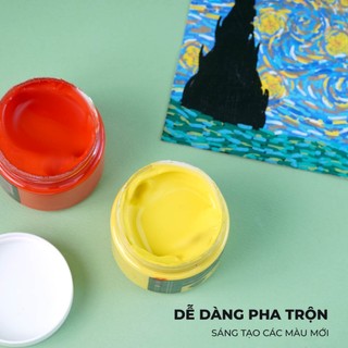 Màu Acrylic Dạng Hũ 100ml ARTMATE Cao Cấp, Màu Nước Vẽ Tranh, Tường, Vẽ Trên Giày, Nhiều Chất Liệu AM-AC0003