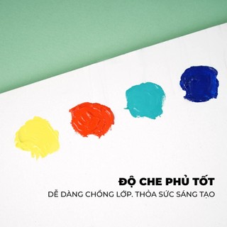 Màu Gouache Cao Cấp 12 Màu Hũ 15ml/ Tuýp 12ml ARTMATE Độ Che Phủ Tốt, Độ Bóng Cao, Dễ Dàng Pha Màu GC0001/2