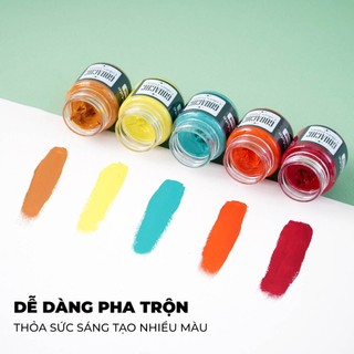 Bộ Màu Nước Gouache ARTMATE Dạng Hũ 15ml, Màu Nước Pha Sẵn, Đậm Đặc Mịn, An Toàn Để Vẽ Tranh Tô Màu AM-GC0001