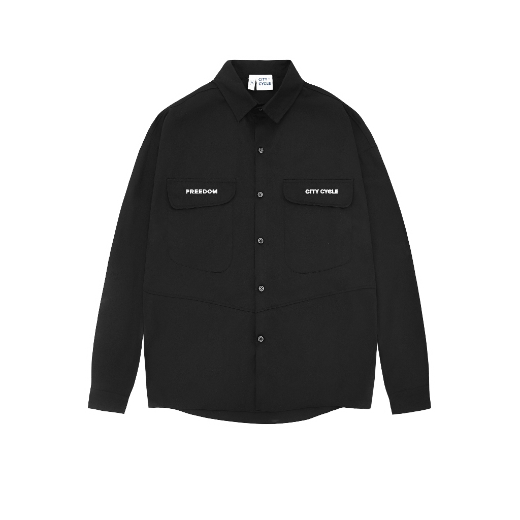 Áo Sơ Mi Freedom Local Brand Chính Hãng City Cycle chất liệu kaki cao cấp form rộng oversize unisex