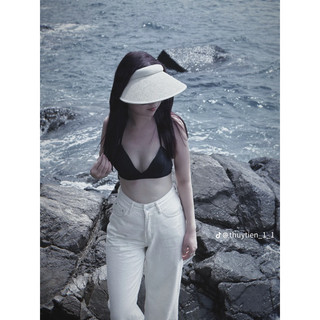 [New]Áo bra cài dây cổ bảng lưng to chất linen thoáng mát - handmade by Mimi house