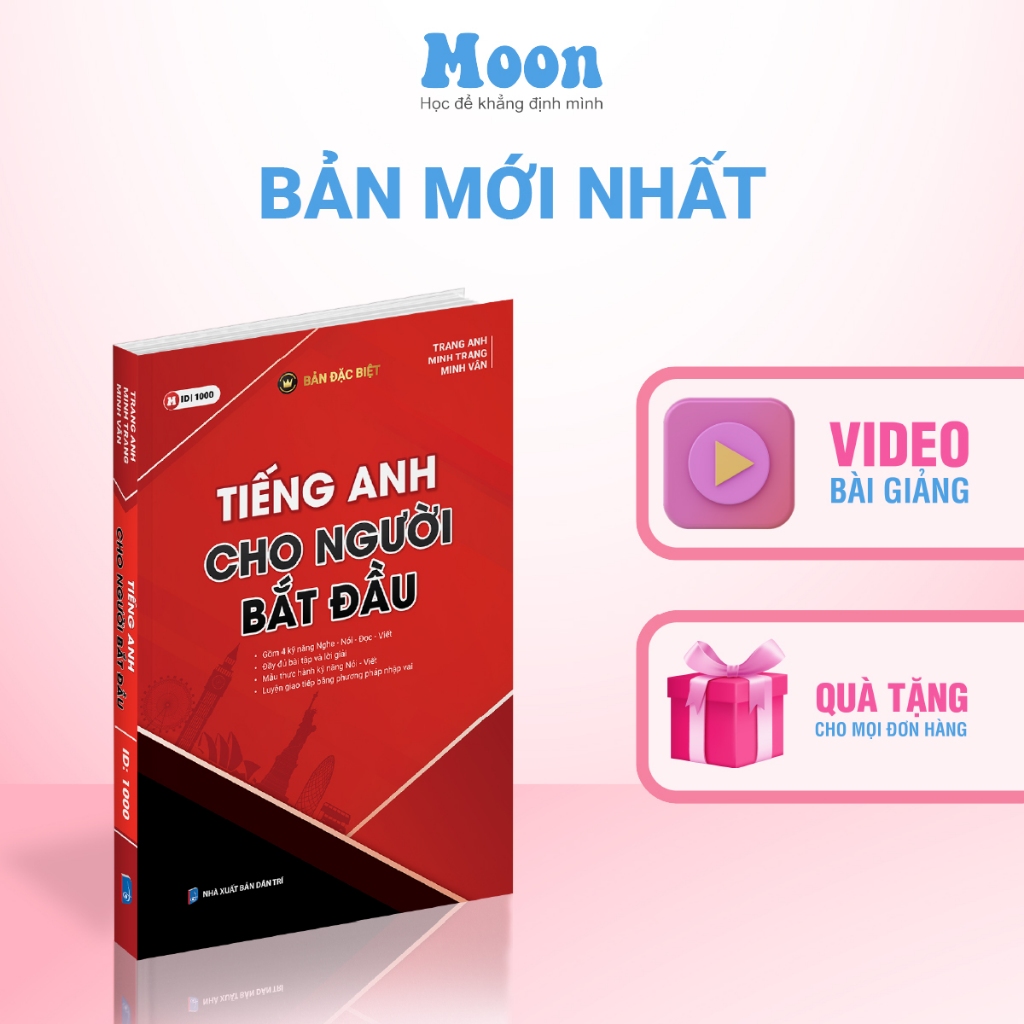 Ảnh Sách Tiếng Anh cho người bắt đầu cô Trang Anh ôn luyện thi THPTQG 2024 | Sach ID 1