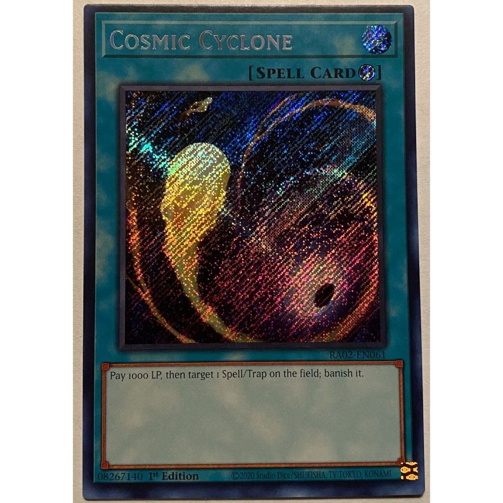 ra02 [ Dưa Hấu Yugioh ] Lá thẻ bài Cosmic Cyclone - secret rare - Tặng ...