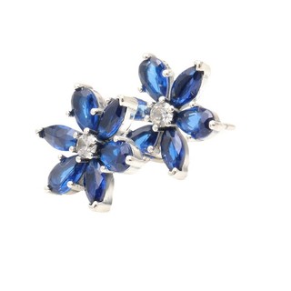 Khuyên tai nữ LAMY Timeless Sparkling Blue Herbarium Cluster Earrings Silver 3153 - Khuyên tai cao cấp
