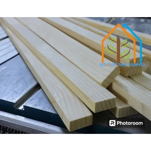 Thanh Gỗ Thông DERCO Dày 1cm Rộng 3cm Dài 30-120cm,Nan Gỗ Thông Xẻ Thanh Nhiều Kích Thước Được Chà Mịn 4 Cạnh.