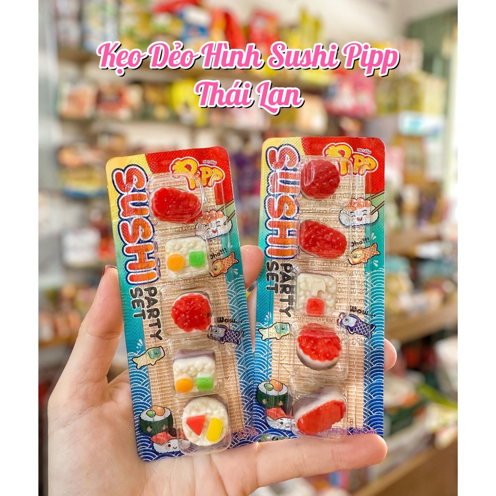 🌸 Kẹo Dẻo Hình Sushi Pipp Thái Lan - Thanh 14.5G 🍼🍼🍼 | Shopee Việt Nam