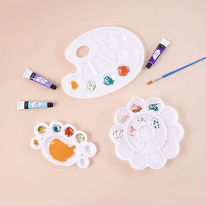 Khay Pha Màu Nước, Palette Đựng Màu ARTMATE Chuyên Dụng, Nhựa Trắng Hình Hoa, Con Cá, Con Cua AM-PT0001/2/3