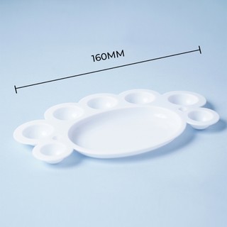 Khay Pha Màu Nước, Palette Đựng Màu ARTMATE Chuyên Dụng, Nhựa Trắng Hình Hoa, Con Cá, Con Cua AM-PT0001/2/3