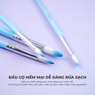 Bộ Cọ Vẽ Màu Nước ARTMATE Cao Cấp Gồm 4 Món, Đầu Cọ Làm Từ Sợi Lông Nhân Tạo Dùng Tô Màu, Vẽ Tranh AM-PBS001/2/3/4