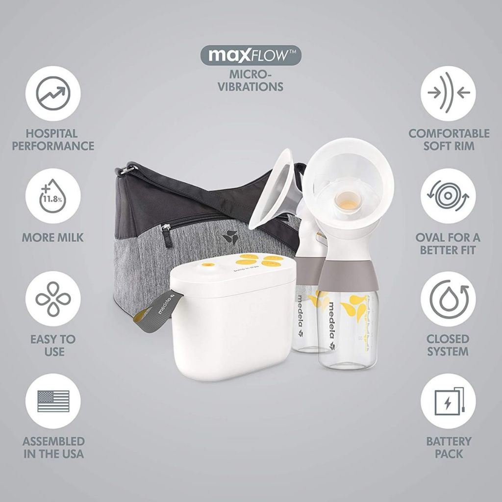 Ảnh Máy hút sữa Medela Pump In Style MaxFlow | Máy hút sữa điện đôi có túi xách và bộ bảo quản lạnh. 3