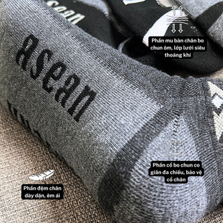Vớ Tất Nam Cổ Ngắn Xù Dày Asean T&T SOCKS Thoáng Khí Êm Ái  - NAM001