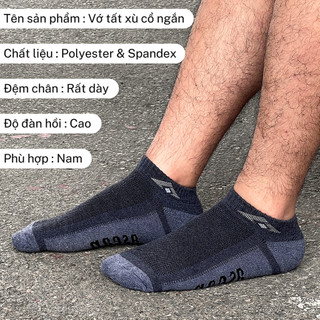Vớ Tất Nam Cổ Ngắn Xù Dày Asean T&T SOCKS Thoáng Khí Êm Ái  - NAM001