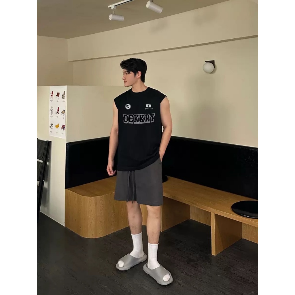 Áo Tank Top Nam Nữ RedLabel In Họa Tiết DEKKRY, Áo Ba Lỗ Sát Nách Nam Nữ Cotton Cá Tính TT10