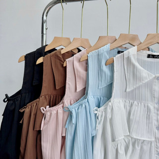 Áo Sơ Mi Bigsize Nữ Dáng Babydoll Tay Dài Trễ Vai Xếp Tầng Vải Xốp Đôi Mềm Bigsize Conho SM166