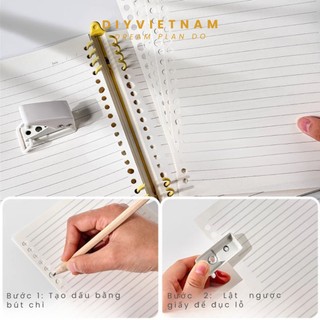 Planner Trong Suốt 8 Lỗ – A5/B5 – Kèm Giấy Màu A5/B5 – Sổ Còng Binder