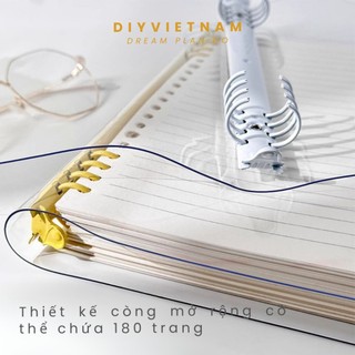Planner Trong Suốt 8 Lỗ – A5/B5 – Kèm Giấy Màu A5/B5 – Sổ Còng Binder