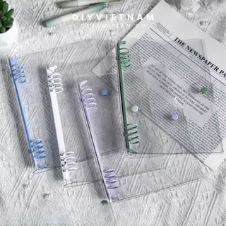 Planner Trong Suốt 8 Lỗ – A5/B5 – Kèm Giấy Màu A5/B5 – Sổ Còng Binder