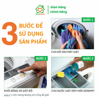 [Hộp 60 viên] Viên Tẩy Lồng Máy Giặt Denkmit Đức Giúp Vệ Sinh Lồng Giặt Sạch Sẽ