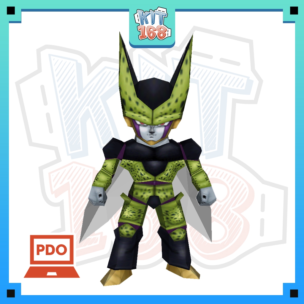 Mô hình giấy Anime Game Chibi Cell form 3 (Perfect Cell) - Dragon Ball ...