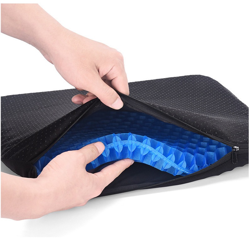 Đệm Ngồi Silicon 2 Lớp Cao Cấp, Đệm Silicon Thoáng Khí 3D Lót Mông Thoáng Khí Chống Đau Mỏi - ảnh 2