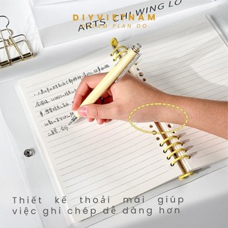 Planner Trong Suốt 8 Lỗ – A5/B5 – Kèm Giấy Màu A5/B5 – Sổ Còng Binder