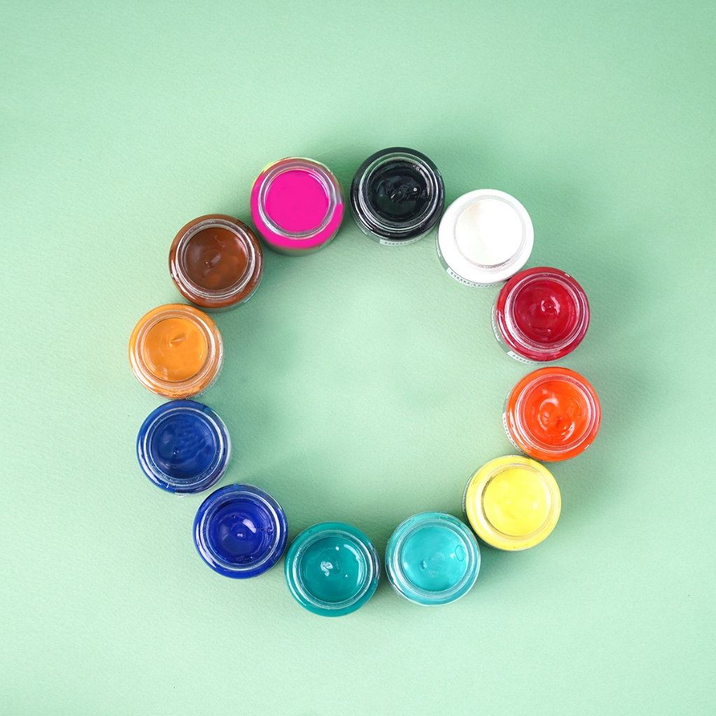 Màu Gouache Classmate Bộ Gouache 12 Lọ Màu 15ml Vẽ, Tô Màu, Màu Mịn, Chồng Được Màu, Dễ Pha Trộn Màu, Rửa Được AM-GC0001