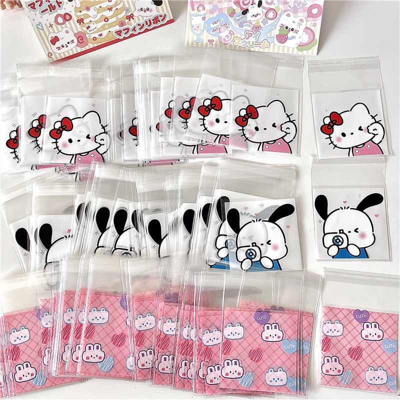 Set 100 túi bóng kính 7x7cm dễ thương | Shopee Việt Nam