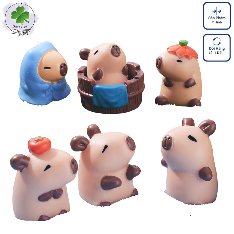 Mô hình tiểu cảnh capybara dễ thương tiểu cảnh trang trí sen đá ...