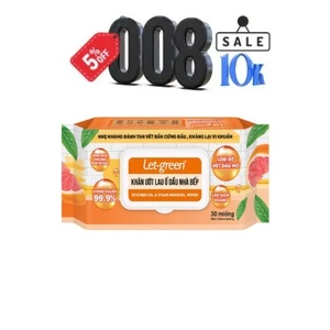 Khăn ướt lau ố dầu nhà bếp Let-green 30 miếng