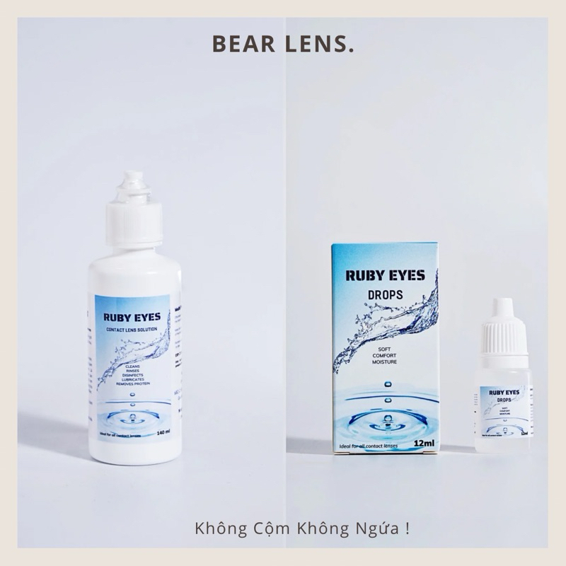 BEAR LENS Nước Ngâm-Nhỏ Mắt Vệ Sinh Và Phụ Kiện Kính Áp Tròng Ruby Eyes