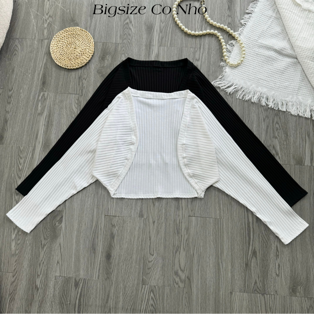 Áo Khoác Gân Tay Phồng Bigsize Che Bắp Tay Mặc Được Với Tất Cả Các Loại Áo Đầm MÃ Khoác Gân