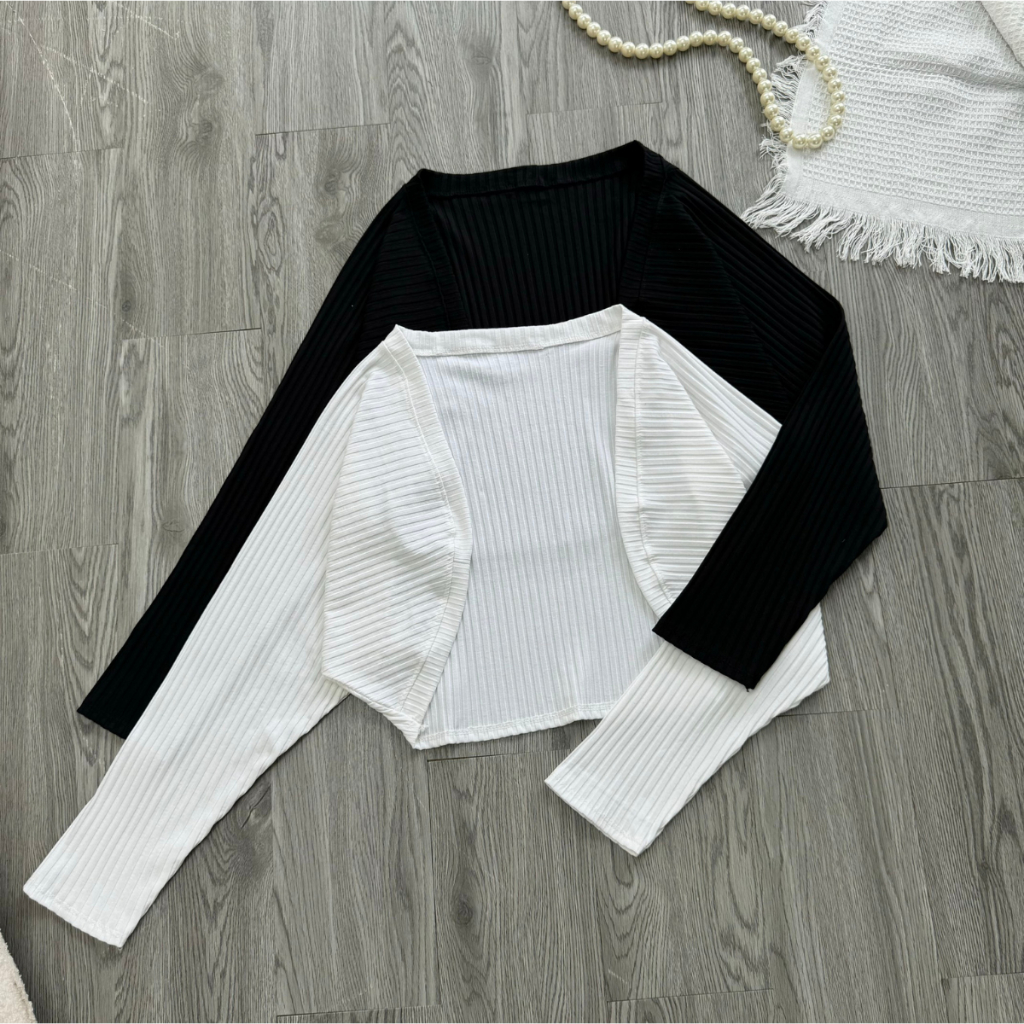Áo Khoác Gân Tay Phồng Bigsize Che Bắp Tay Mặc Được Với Tất Cả Các Loại Áo Đầm MÃ Khoác Gân
