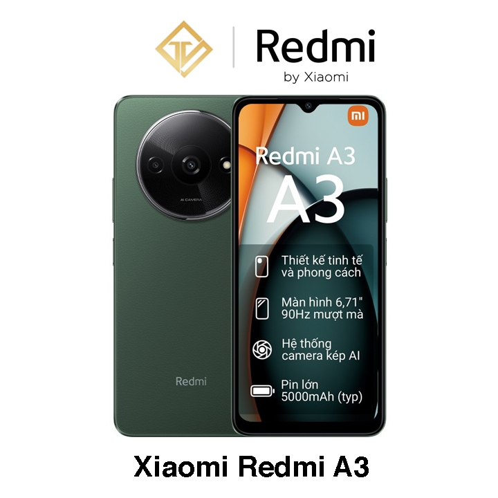 Điện thoại Xiaomi Redmi A3 (3GB/64GB) Màn hình 6.71 inch , Pin