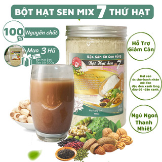 Bột Hạt Sen Mix 7 Thứ Hạt Dinh Dưỡng Nguyên chất Senfarm - không đường