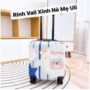 Vali kéo trẻ em hình gấu Momo / Gooby 18inch, Vali kéo cho bé siêu đẹp hanzomart