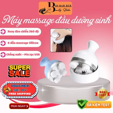 Máy massage đầu mini giúp thư giãn giải tỏa căng thẳng đau đầu mệt mỏi, Máy mát xa gội đầu dưỡng sinh, Massage toàn thân