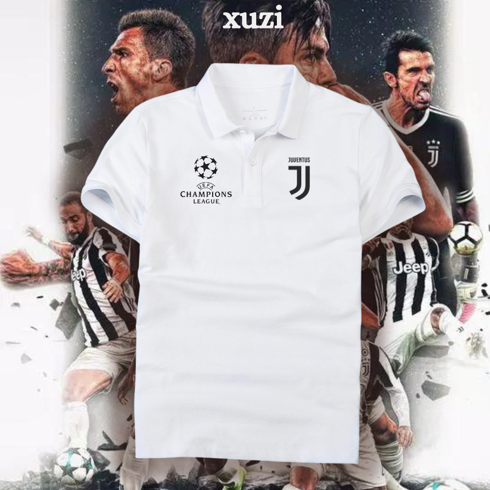 Áo thun polo clb juventus áo thun có cổ nam nữ ngắn tay đội bóng ngoại hạng thời trang thanh lịch cao cấp nhà XUZI.