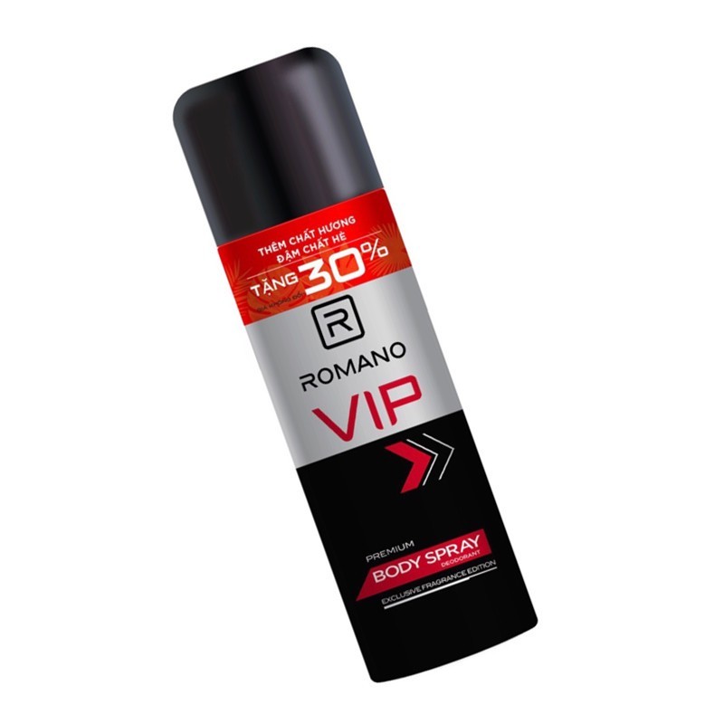 Xịt ngăn mùi nước hoa cao cấp Romano Vip Passion 150ml