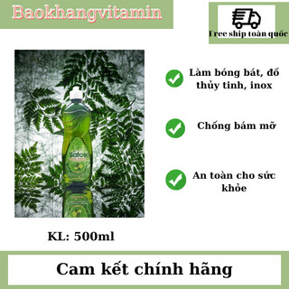 Nước làm bóng hữu cơ Satos 500ml giúp làm bóng bát đĩa, đồ thủy tinh, inox