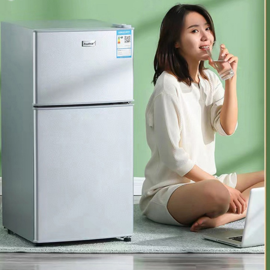Tủ lạnh mini, tủ lạnh 2 cánh làm lạnh nhanh ngăn đá và ngăn lạnh giữ đồ luôn tươi mới, siêu nhỏ gọn tiết kiệm điện
