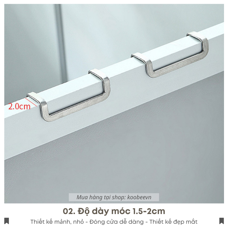 Móc Treo Đồ Đôi Hình Chữ S Gắn Cửa, Ngăn Kéo Tủ INOX 304 Cao Cấp KOOBEE- Treo Khăn Lau, Đồ Dùng Nhà Bếp, Phòng Tắm | 094