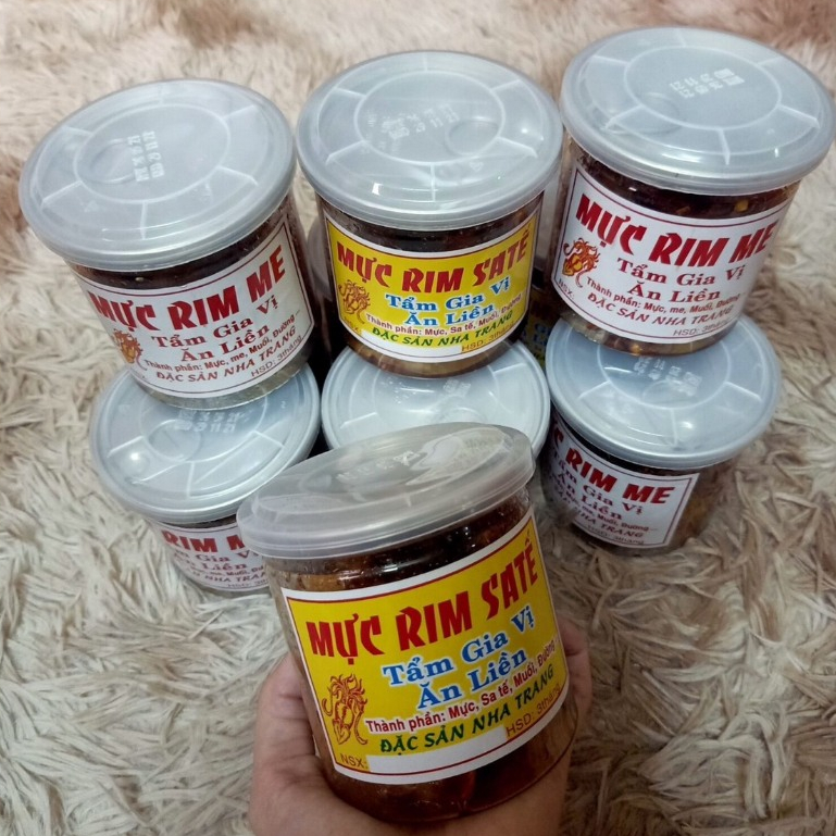 [ C.bo 2 Hũ ] MỰC RIM ME/ MỰC RIM SA TẾ - ĐẶC SẢN NHA TRANG ( LOẠI 200G ...