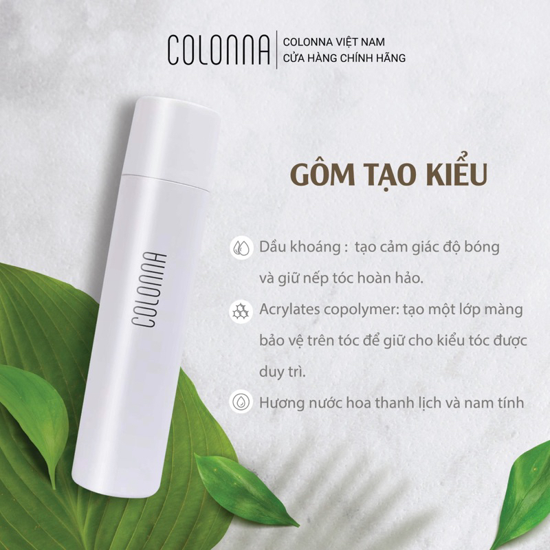 [Gôm chính hãng] Gôm Tạo Kiểu Colonna - giữ nếp tạo kiểu theo ý muốn