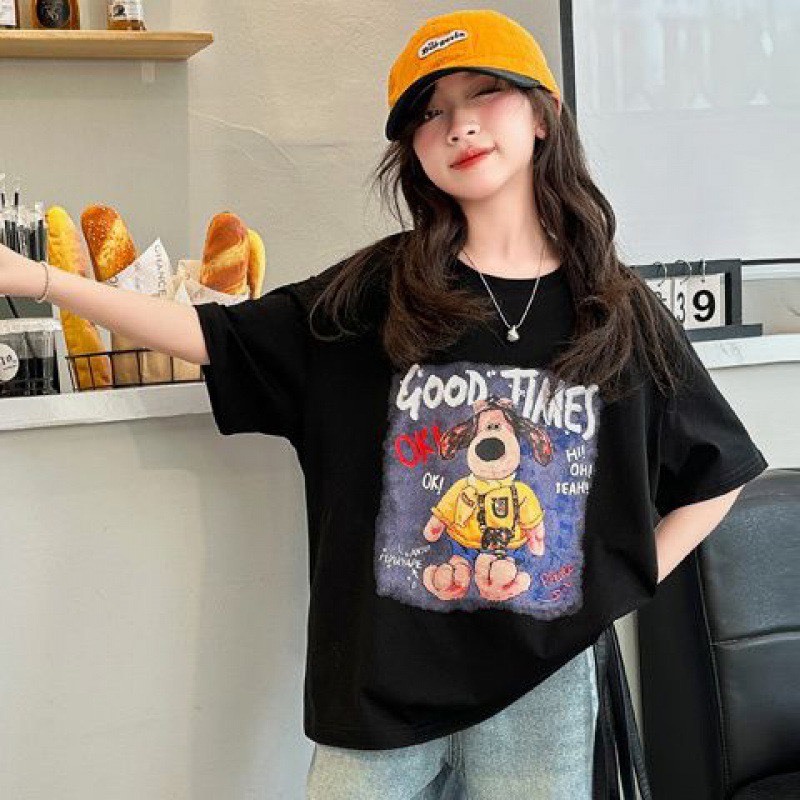 Bộ đồ cho bé gái BEESHOP Set áo phông kèm quần jean lửng size đại H25009