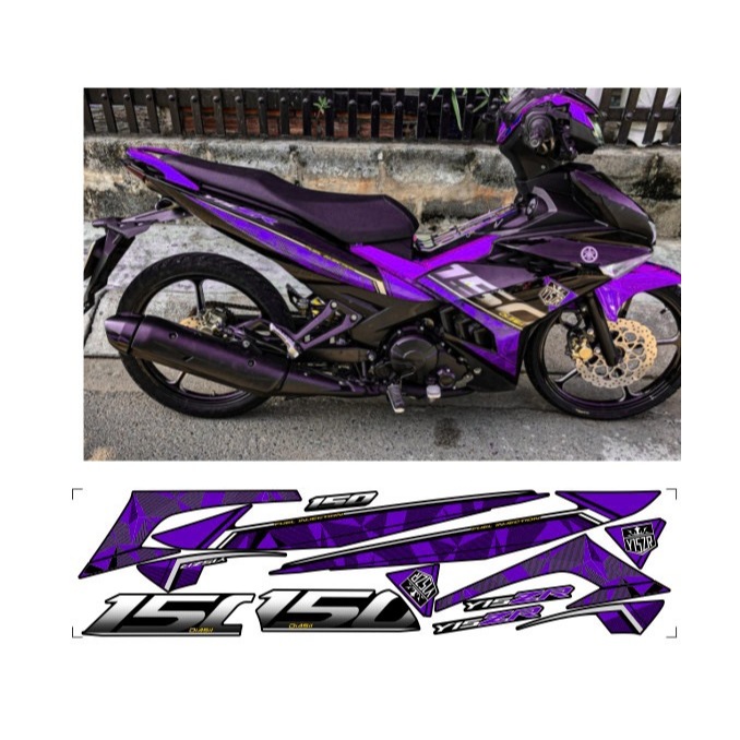 Tem rời exciter 150 mâu y15zr cao cấp chất liệu in 3 lớp PPF chống nước không phai màu thích hợp.