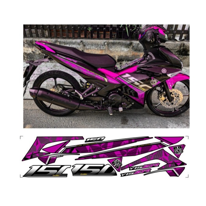 Tem rời exciter 150 mâu y15zr cao cấp chất liệu in 3 lớp PPF chống nước không phai màu thích hợp.