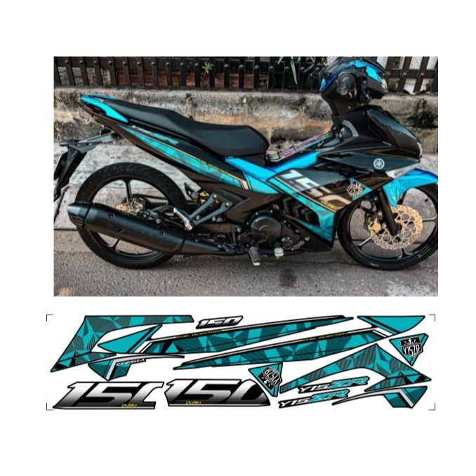 Tem rời exciter 150 mâu y15zr cao cấp chất liệu in 3 lớp PPF chống nước không phai màu thích hợp.