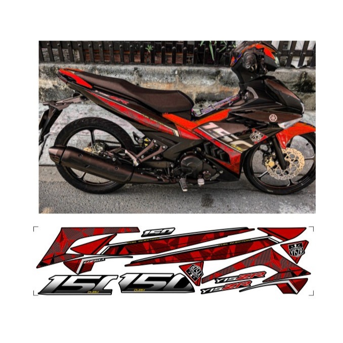 Tem rời exciter 150 mâu y15zr cao cấp chất liệu in 3 lớp PPF chống nước không phai màu thích hợp.