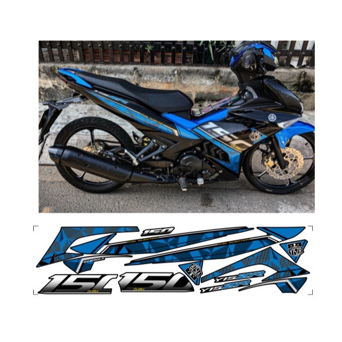 Tem rời exciter 150 mâu y15zr cao cấp chất liệu in 3 lớp PPF chống nước không phai màu thích hợp.